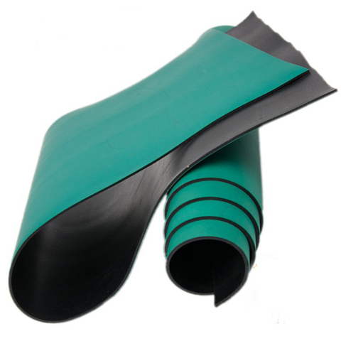 Tapis vert de table/sol antistatique en caoutchouc ESD