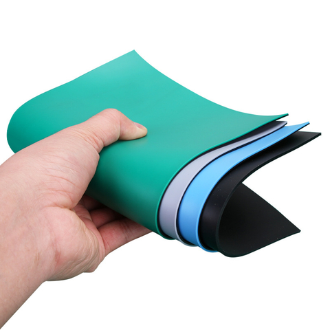 Tapis en caoutchouc de laboratoire de tapis de table vert ESD