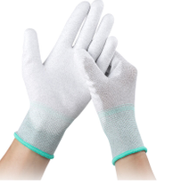 LN-1588003P Gants industriels Gant de revêtement de paume en carbone Gants antistatiques pour salle blanche