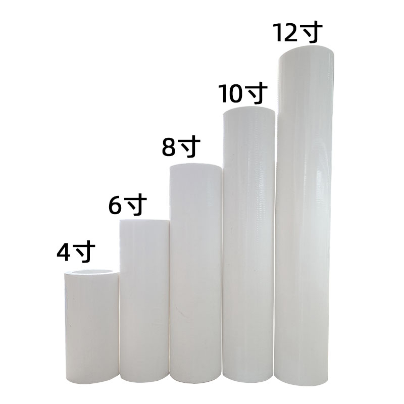 Leenol 8 pouces dépoussiérage jetable Peelable blanc PE Sticky Roller