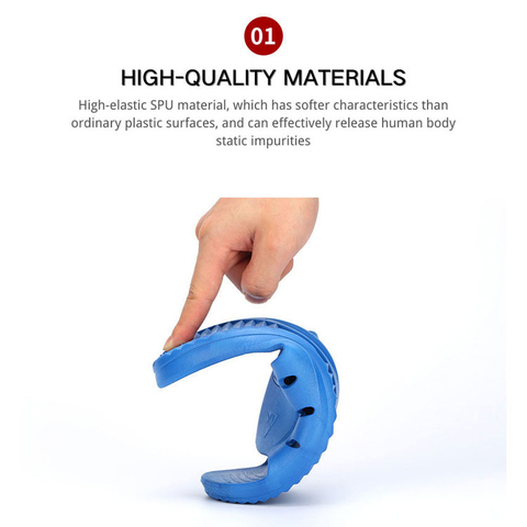 LN-1577101B Pantoufles antistatiques pour salle blanche Pantoufles antidérapantes en PVC CleanRoom